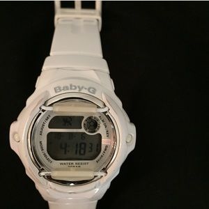 Casio Baby g-shock white strap watch